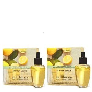 Bath & Body Works Wallflower refills X4 Bulbs KITCHEN LEMON 2 Boxes